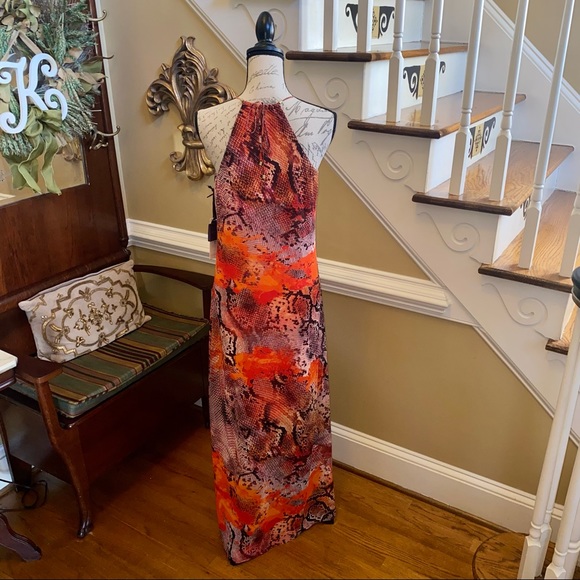 Hale Bob beaded snakeskin maxi dress- RARE! - Picture 8 of 12